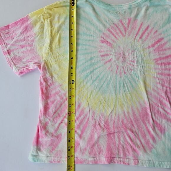 Polaroid Licensed Logo Top One Step 320 Land Camera Tie Dye T-Shirt Crop XL - Picture 6 of 6